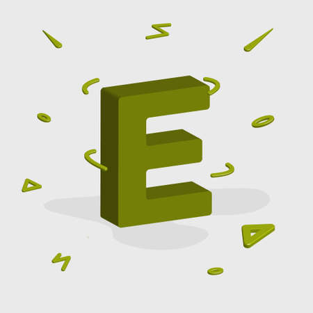 Alphabet 3D . Monogram for your brand and Companyのイラスト素材