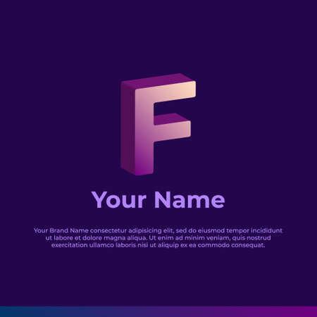 Alphabet 3D . Monogram for your brand and Companyのイラスト素材