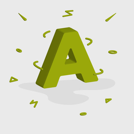 Alphabet 3D . Monogram for your brand and Companyのイラスト素材
