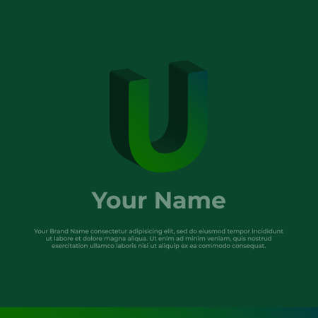 Alphabet 3D Letter. Monogram for your brand and Companyのイラスト素材