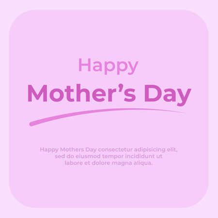 Happy Mothers day greeting card. Vector holiday illustration. I love you mom.のイラスト素材