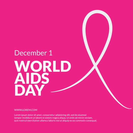 Vector illustration on the theme of World AIDS Day, also known as HIV  Awareness Day. Poster World AIDS Day 1st Decemberのイラスト素材