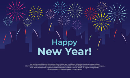 Happy New Year 2021. Vector Greeting Illustrationのイラスト素材