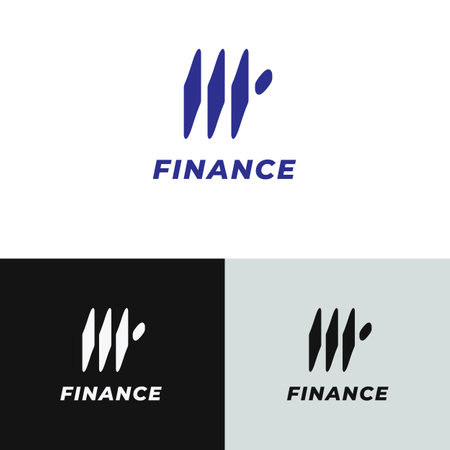 Abstract Logo Template. Minimalist Vector Logo Template. Finance Logo with Black and White Logo.のイラスト素材