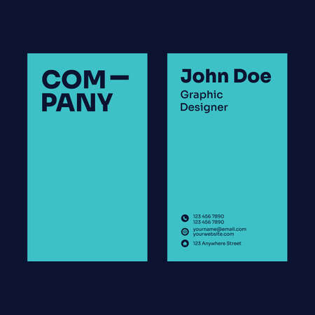 Vertical Layout. Simple and Elegant Business Card Design Templateのイラスト素材