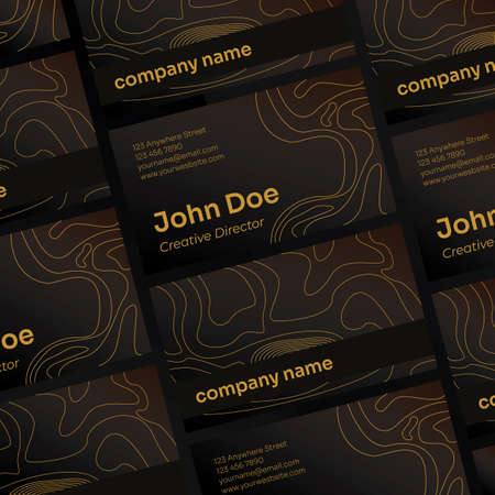 Mock Up Business Card 2022. Pattern Business Card Design Template Suitable for Your Corporate and Brandのイラスト素材