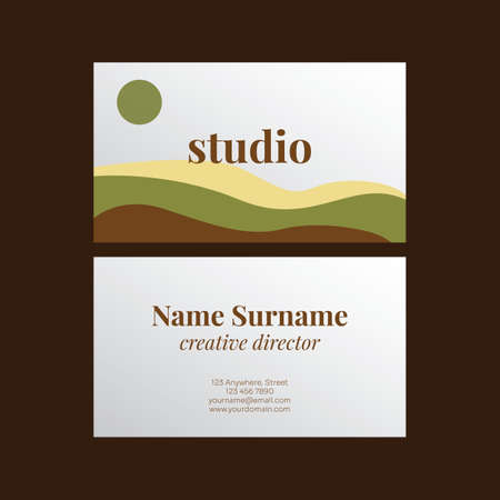 Modern and Elegant Business Card Design Template for Corporate, Studio, and Your Brandのイラスト素材