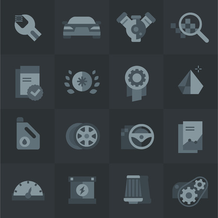 Car Purchase and Service iconsのイラスト素材