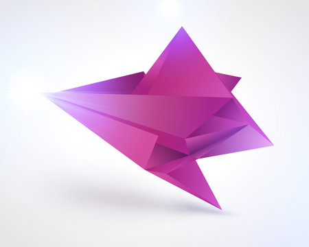 Abstract geometric 3d shape background のイラスト素材