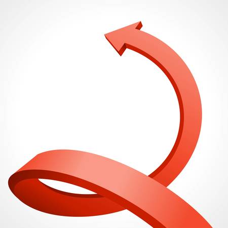 3d red arrow abstract business background のイラスト素材