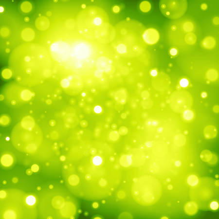 Abstract vector green background with bokeh lights のイラスト素材
