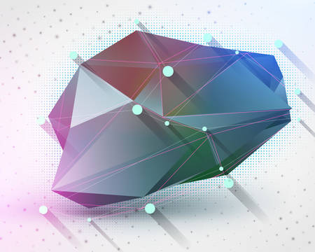 Abstract geometric 3d shape color vector background のイラスト素材