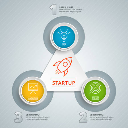 abstract infographic design Workflow layout templateのイラスト素材