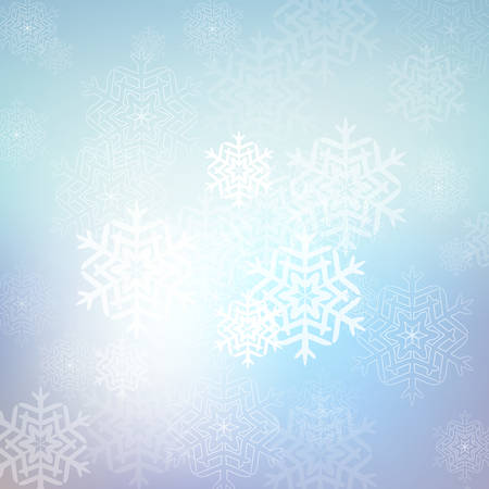 Christmas background with snowflakes and lights. のイラスト素材
