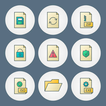 Vector icons set. For web site design and mobile appsのイラスト素材