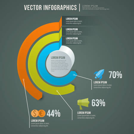 abstract infographic flat design. Workflow layout templateのイラスト素材