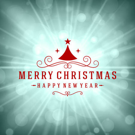 Merry Christmas message and light background with snowflakes. Vector illustration Eps 10.のイラスト素材