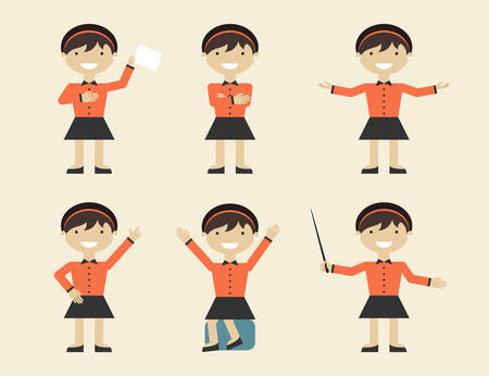 Business and office people flat design vector iconsのイラスト素材