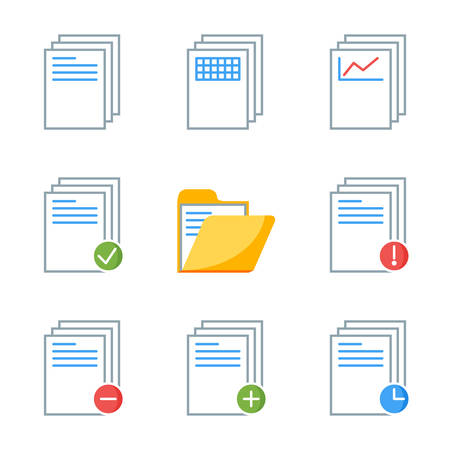 Flat style icon set for web and mobile application.のイラスト素材