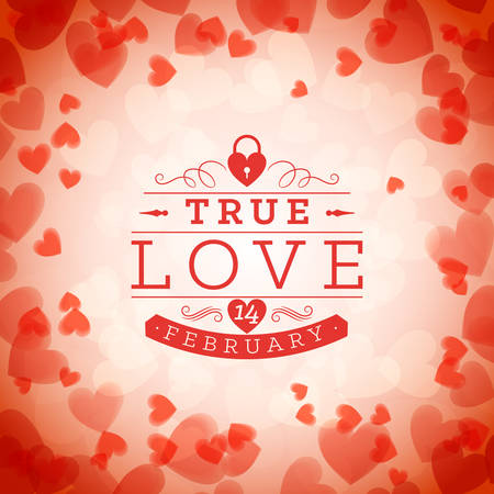 St. Valentine's Day abstract vector background with. Text is outlinedのイラスト素材