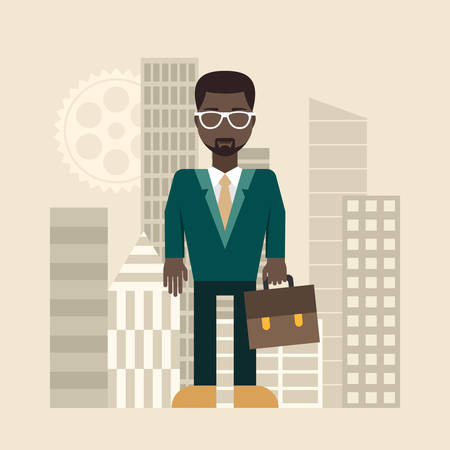 businessman with a briefcaseのイラスト素材