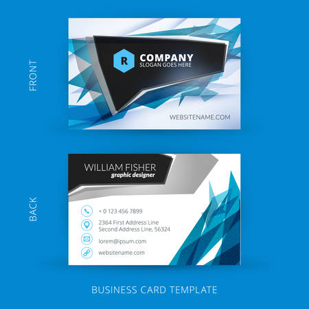 Vector modern creative and clean business card template. Flat designのイラスト素材