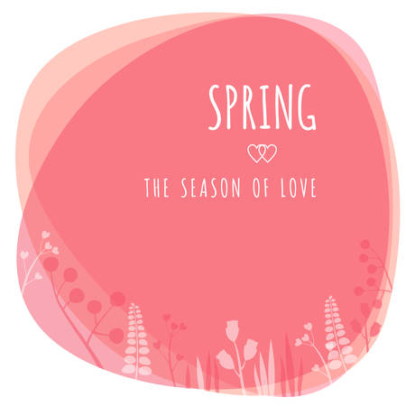 Vector illustration with template text. Creative design for wedding invitations, greeting cards, spring sales advertisementのイラスト素材