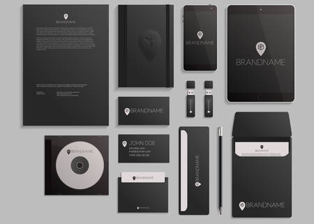 Modern corporate identity template design. Flat design vector illustrationのイラスト素材