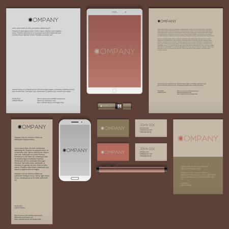 Modern corporate identity template design. Flat design vector illustrationのイラスト素材
