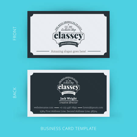 Vector modern creative and clean business card template. Flat designのイラスト素材