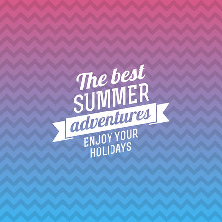 Retro summer vintage label on colorful background. Tropical paradise, beach vacation, adventure and travelのイラスト素材