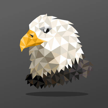 Animal Portrait With Polygonal Geometric Design Vector Illustration. Eagleのイラスト素材