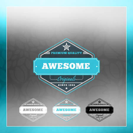 Retro Vintage Insignia, icon, Label or Badge. Business sign design template with color variationsのイラスト素材
