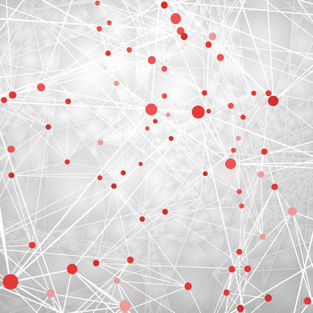 Wireframe Polygonal Element. Abstract Background with Connected Lines and Dotsのイラスト素材