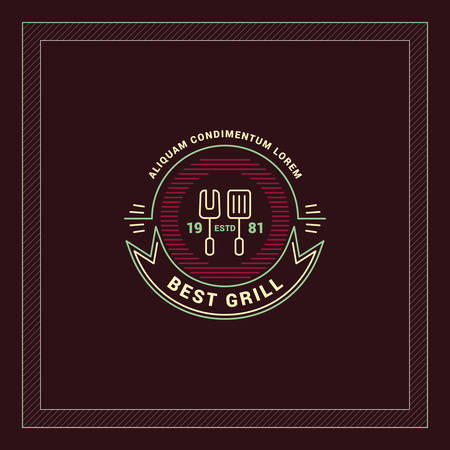 Line Art Template in Vintage Colorsのイラスト素材