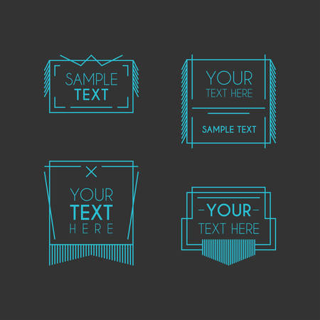 Set of Hipster Vintage Labels, Insignias, Badges for Your Businessのイラスト素材