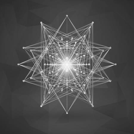 Wireframe Polygonal Element. Abstract Background with Diamondsのイラスト素材