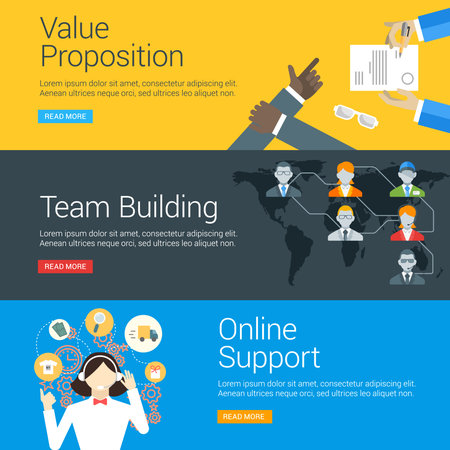 Flat Design Concept Set Of Vector Illustrations For Web Banners