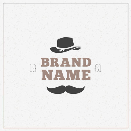 Minimal and Clean Vintage Hipster icon Templateのイラスト素材