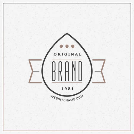 Minimal and Clean Vintage Hipster icon Templateのイラスト素材