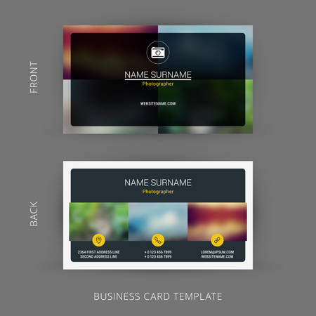 Creative and Clean Business Card Template for Photographer or Graphic Designerのイラスト素材