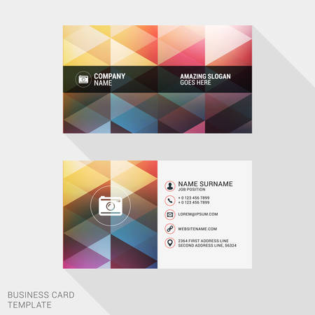 Vector Design Modern Creative and Clean Business Card Template. Flat Design Vector Illustrationのイラスト素材