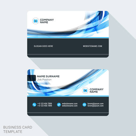 Creative and Clean Business Card Template. Flat Design Vector Illustration. Stationery Designのイラスト素材