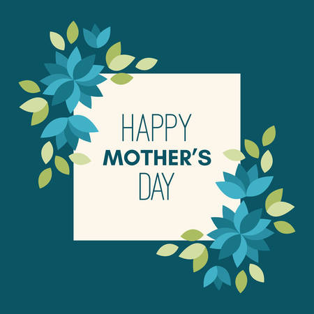 Happy Mothers Day. Greeting Card with Flowers. Vector Illustrationのイラスト素材