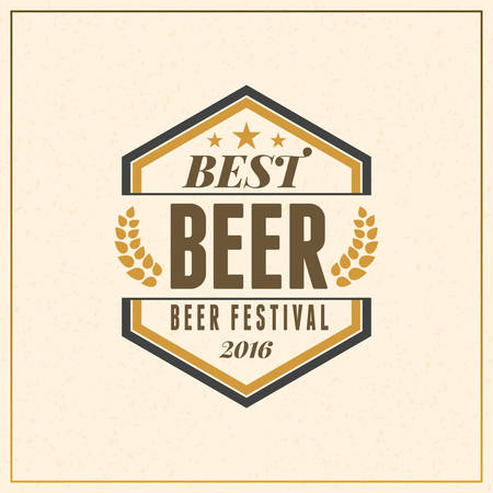 Beer festival Octoberfest celebration. Retro style badge, label, emblem. Vector illustration. Beer label templateのイラスト素材