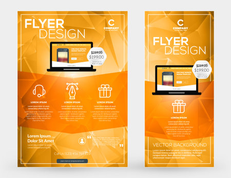 Vector business brochures cover or banner design templates. Abstract background. Vector illustrationのイラスト素材