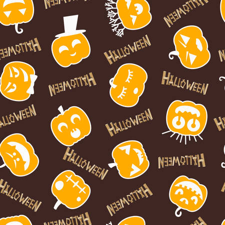 Halloween with pumpkins.のイラスト素材