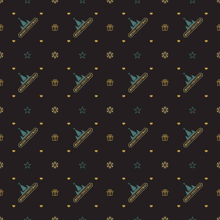 Christmas retro pattern greeting card design.のイラスト素材