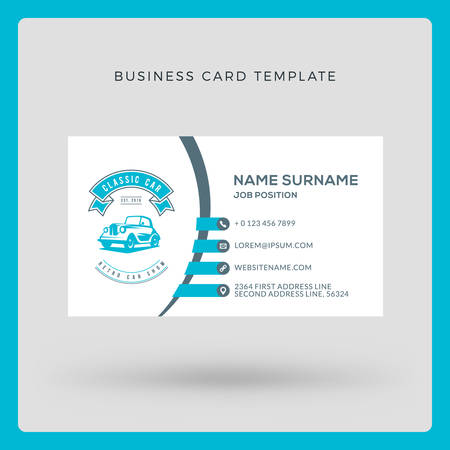 Business card template with logo. Vector illustration. Stationery design.のイラスト素材