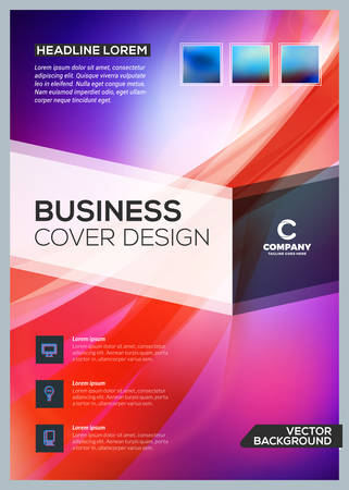 Vector business brochure cover design template. Abstract background. Vector illustrationのイラスト素材